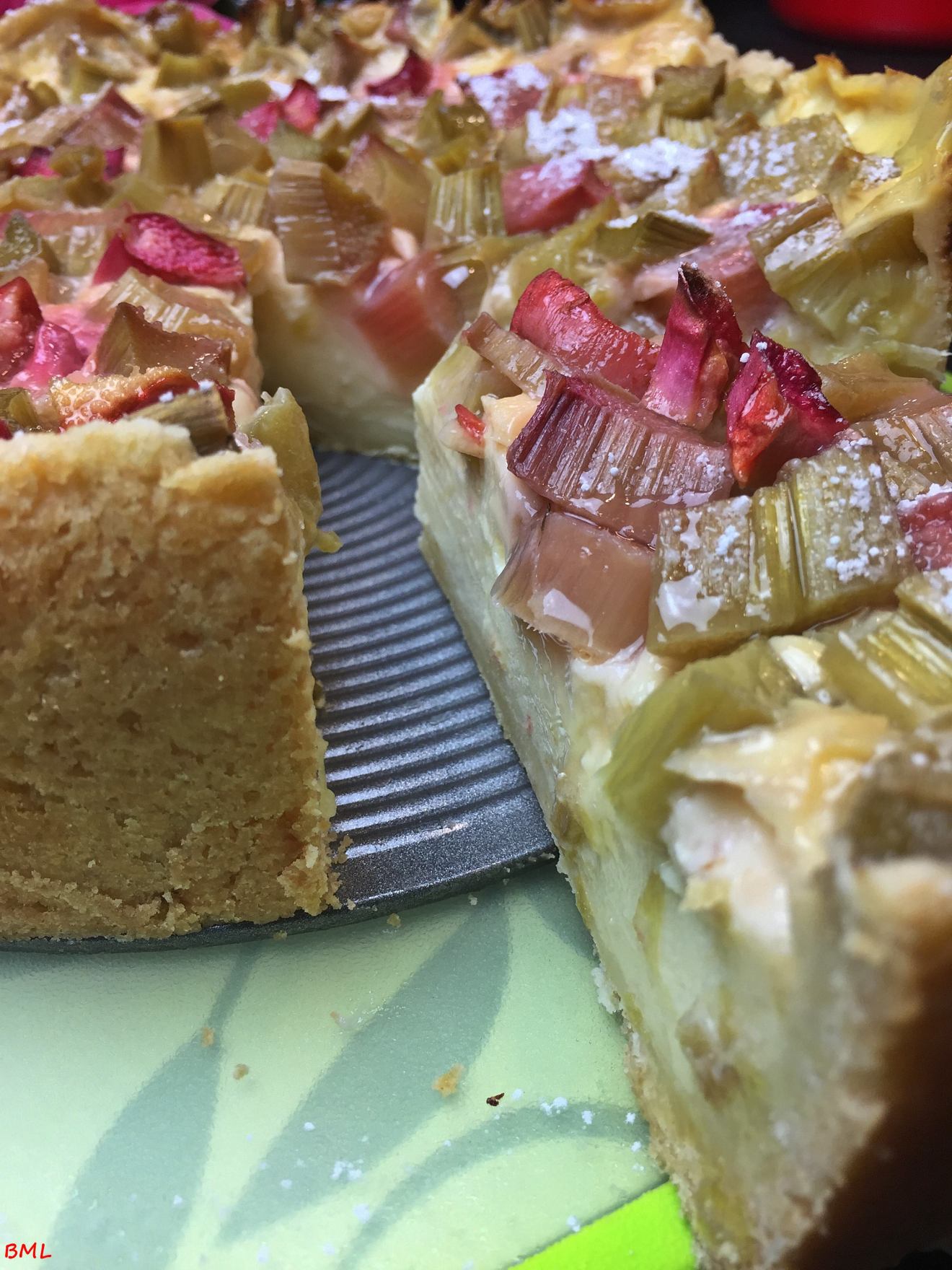 Rhabarber-Pudding-Kuchen | Backen mit Leidenschaft